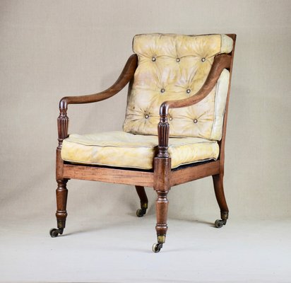 George III Regency Library Chair, United Kingdom, 1820s-RNM-1083863