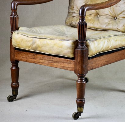 George III Regency Library Chair, United Kingdom, 1820s-RNM-1083863