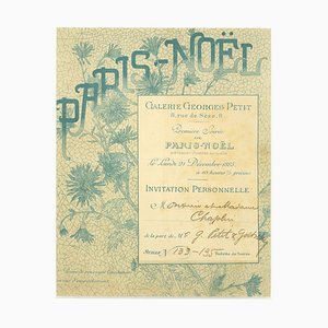 George Petit - Invitation of Premiere Soiree Paris Noel - Lithograph by George Little - 1883-ZCI-806185