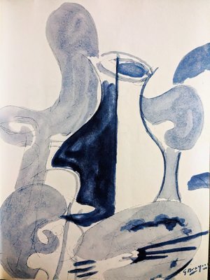 Georges Braque, Painter's Palette with Vase, Original Lithograph, 1948-NRC-1771265