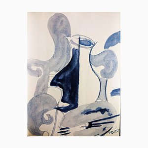 Georges Braque, Painter's Palette with Vase, Original Lithograph, 1948-NRC-1771265