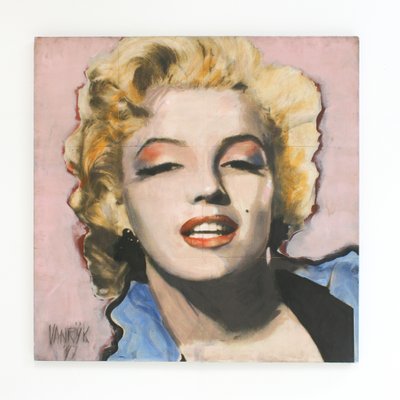 Georges-Charles Vanrijk, Marilyn Monroe, Print & Mixed Media Panel Painting, 1997-SES-2041893