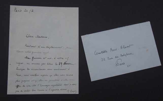 Georges Goyan - Apology Letter - 1920s-ZCI-871358