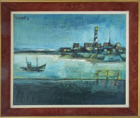 Georges Hanquet, Le Port, 1959, Oil on Canvas-ARU-1308504