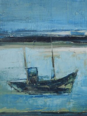 Georges Hanquet, Le Port, 1959, Oil on Canvas-ARU-1308504