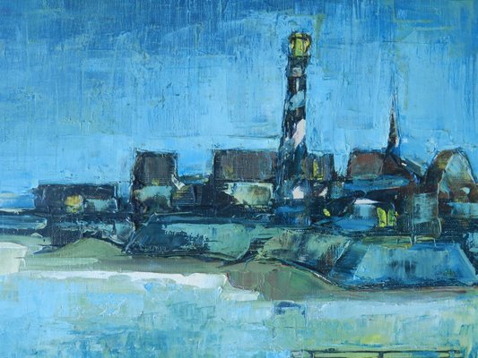 Georges Hanquet, Le Port, 1959, Oil on Canvas-ARU-1308504