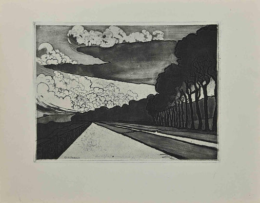 Georges-Henri Tribout, Landscape, Original Etching, Early 20th-Century