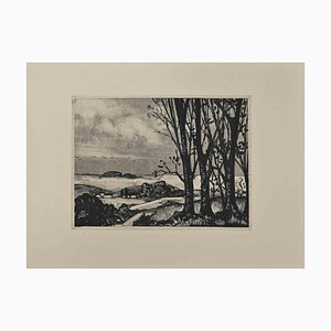 Georges-Henri Tribout, Landscape, Original Etching, Early 20th-Century-ZCI-1316528