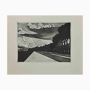 Georges-Henri Tribout, Landscape, Original Etching, Early 20th-Century-ZCI-1316527