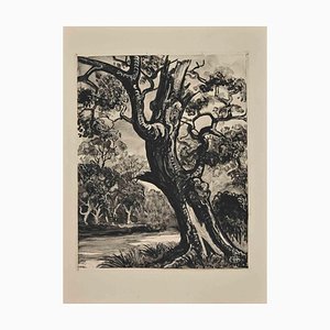 Georges-Henri Tribout, The Tree, Original Etching, Mid-20th-Century-ZCI-1316530