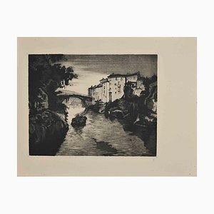 Georges-Henri Tribout, View of the River, Etching, Early 20th-Century-ZCI-1316526