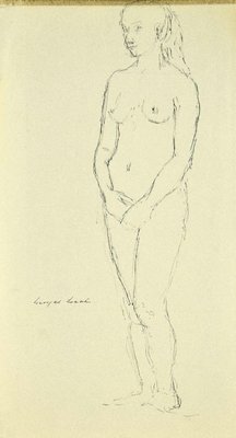 Georges Isaul, Female Nude, Original Ink on Paper, 1940s-ZCI-808393