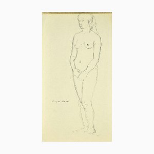 Georges Isaul, Female Nude, Original Ink on Paper, 1940s-ZCI-808393