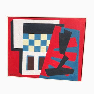 Georges Lévêque Dit Gerles, Abstract Composition, 1995, Oil on Panel-JVQ-1384458