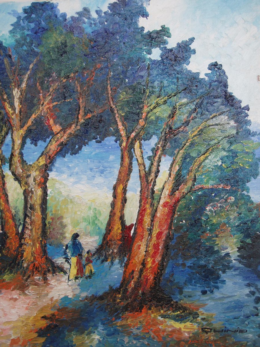 Georges R. Quinio, En Provence, 1995, Oil on Canvas