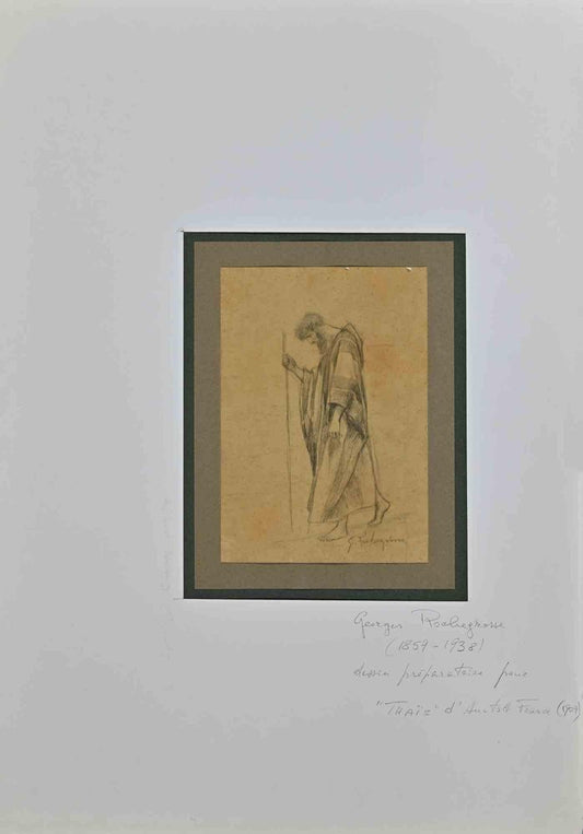 Georges Rochegrosse, Preparatory Sketch, Pencil Drawing, 1909