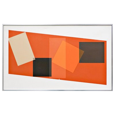 Georges Vaxelaire, Geometric Composition, Belgium, 1974, Oil on Canvas-FGA-923994