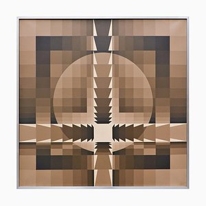 Georges Vaxelaire, Geometric Composition, Belgium, 1977, Oil on Canvas-FGA-924012