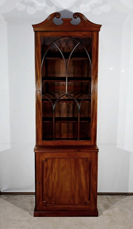 Georgian 2-Body Cupboard in Mahogany, England, Early 19th Century