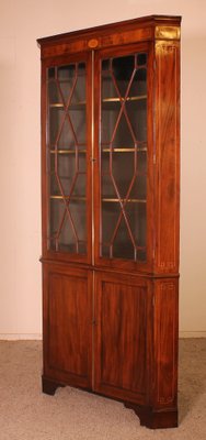 Georgian Corner Cabinet in Mahogany, 18th Century-HPU-953965