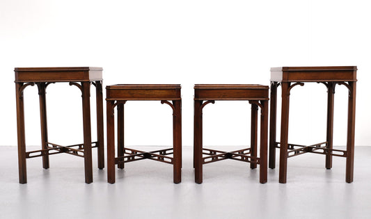 Georgian Revival Mahogany Side Tables by Bevan Funnell, England, 1960s, Set of 4