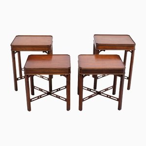 Georgian Revival Mahogany Side Tables by Bevan Funnell, England, 1960s, Set of 4-GCG-1377238