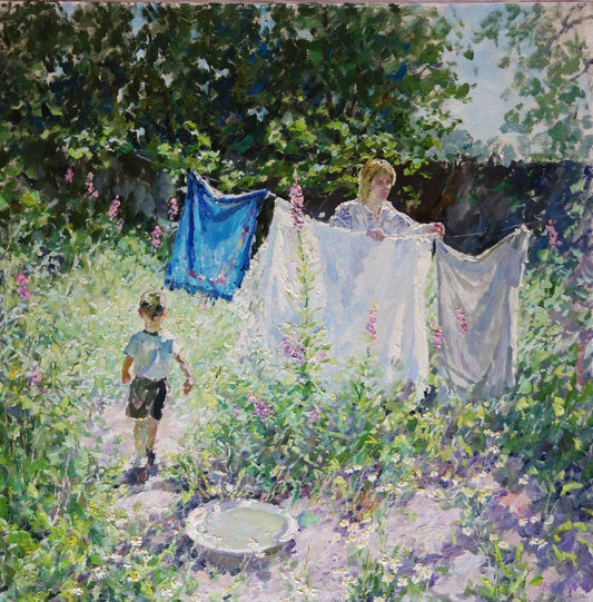 Georgij Moroz, Clothes Hanging with Mum, 2008