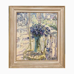 Georgij Moroz, Cornflowers, 1997, Oil on Canvas, Framed-QUE-1094136