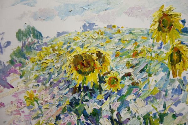 Georgij Moroz, Field of Sunflowers, 2000, Oil on Canvas-QUE-1158701