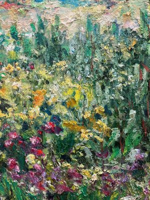 Georgij Moroz, Flowery Meadow, 2000, Oil Painting-QUE-1399469