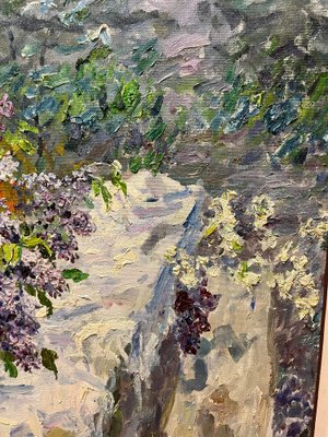 Georgij Moroz, Lilacs on the Table in the Garden, 1991, Oil on Canvas-QUE-1175759