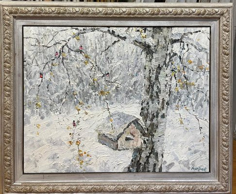 Georgij Moroz, Little House for Robins in the Woods, 2005, Oil Painting, Framed-QUE-1415297