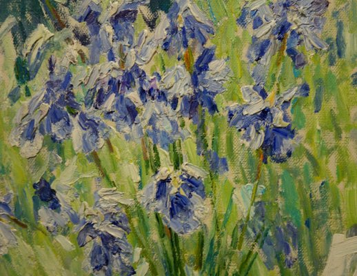 Georgij Moroz, Purple Iris, Oil on Canvas, 1995-QUE-955765