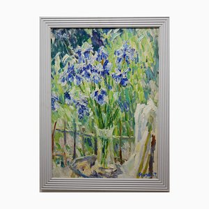 Georgij Moroz, Purple Iris, Oil on Canvas, 1995-QUE-955765