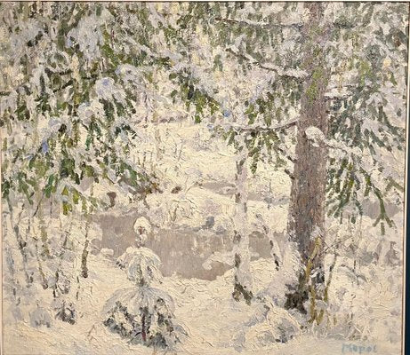 Georgij Moroz, Snowy Forest, 2003, Oil on Canvas-QUE-1172774