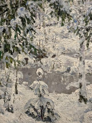 Georgij Moroz, Snowy Forest, 2003, Oil on Canvas-QUE-1172774