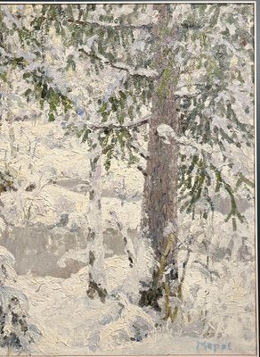 Georgij Moroz, Snowy Forest, 2003, Oil on Canvas-QUE-1172774