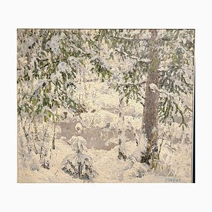 Georgij Moroz, Snowy Forest, 2003, Oil on Canvas-QUE-1172774