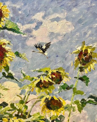 Georgij Moroz, Sunflowers, 2006, Oil on Canvas-QUE-1177759