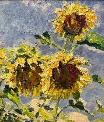 Georgij Moroz, Sunflowers, 2006, Oil on Canvas-QUE-1177759