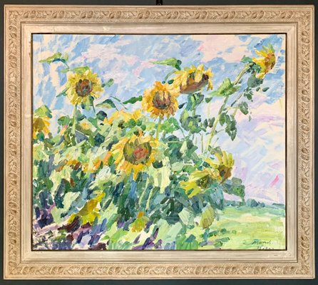 Georgij Moroz, Sunflowers, Oil on Canvas, 2004-QUE-943986