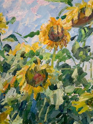 Georgij Moroz, Sunflowers, Oil on Canvas, 2004-QUE-943986