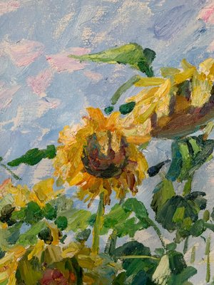 Georgij Moroz, Sunflowers, Oil on Canvas, 2004-QUE-943986