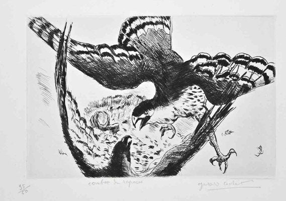 Gérard Cochet, Fight, Original Etching, Early 20th Century-ZCI-1394355