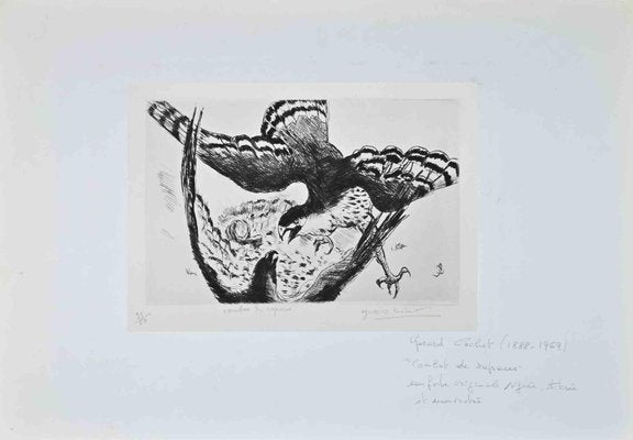 Gérard Cochet, Fight, Original Etching, Early 20th Century-ZCI-1394355