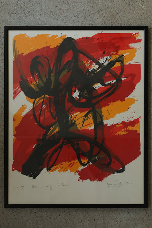 Gérard Gosselin, Tribute to Lorca, Color Lithograph, 1986, Framed