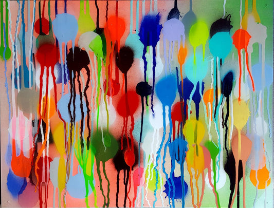 Gérard Pairé, 200712, 2020, Polymer & Spray Paint on Canvas