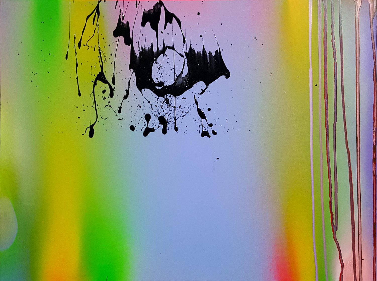 Gerard Pairé, 200804a, 2020, Polymer & Spray Paint on Canvas