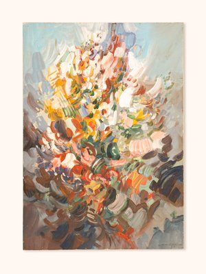 Gerard Remigereau, Wilde Blumen, Acrylic on Hardboard, Framed-GPP-1146792