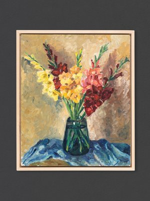 Gerd Vitzthum, Gladioli, Oil on Panel, Framed-GPP-1125764